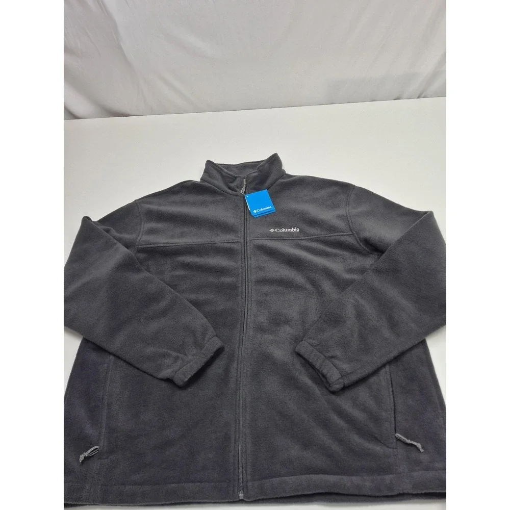 Columbia Steens Mountain Jacket Mens 2XL Gray Full Zip Fleece WM3220-010 Hiking